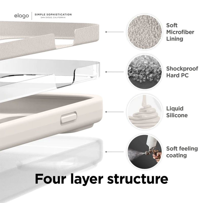 Elago kryt Silicone Case pre iPhone 14 - White