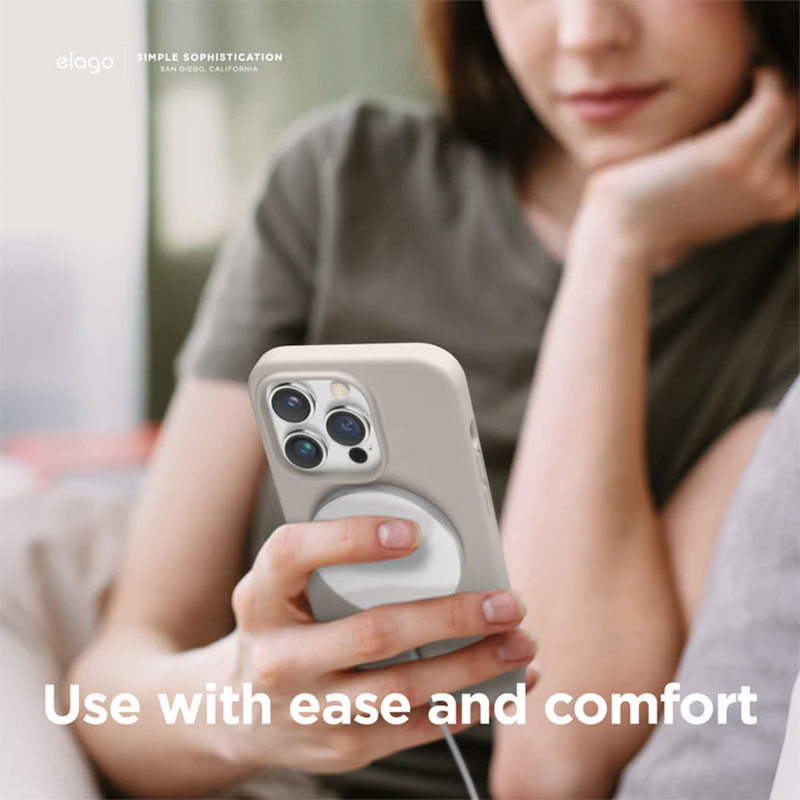 Elago kryt Silicone Case Magsafe pre iPhone 14 Pro - Stone