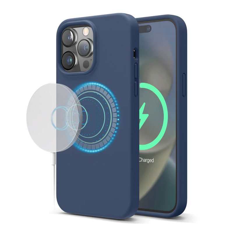 Elago kryt Silicone Case Magsafe pre iPhone 14 Pro Max - Jean Indigo