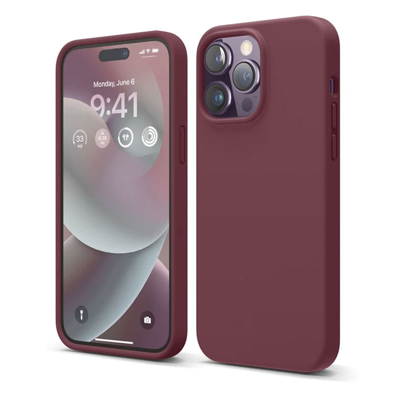 Elago kryt Silicone Case pro iPhone 14 Pro Max - Burgundy