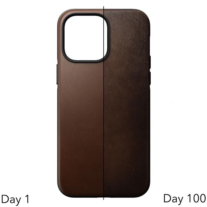 Nomad kryt Modern Leather Case Magsafe pre iPhone 14 Pro Max - Brown