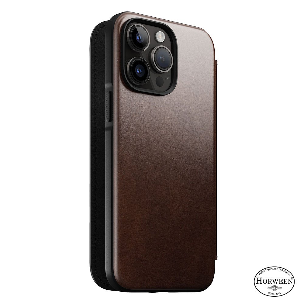 Nomad puzdro Modern Leather Folio Magsafe Horween pre iPhone 14 Pro Max - Rustic Brown
