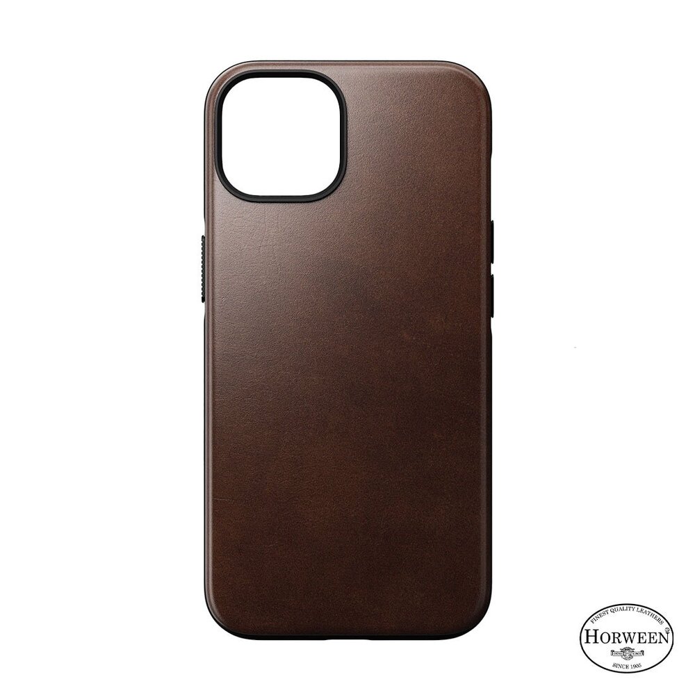 Nomad kryt Modern Leather Case Magsafe Horween pre iPhone 14 - Rustic Brown