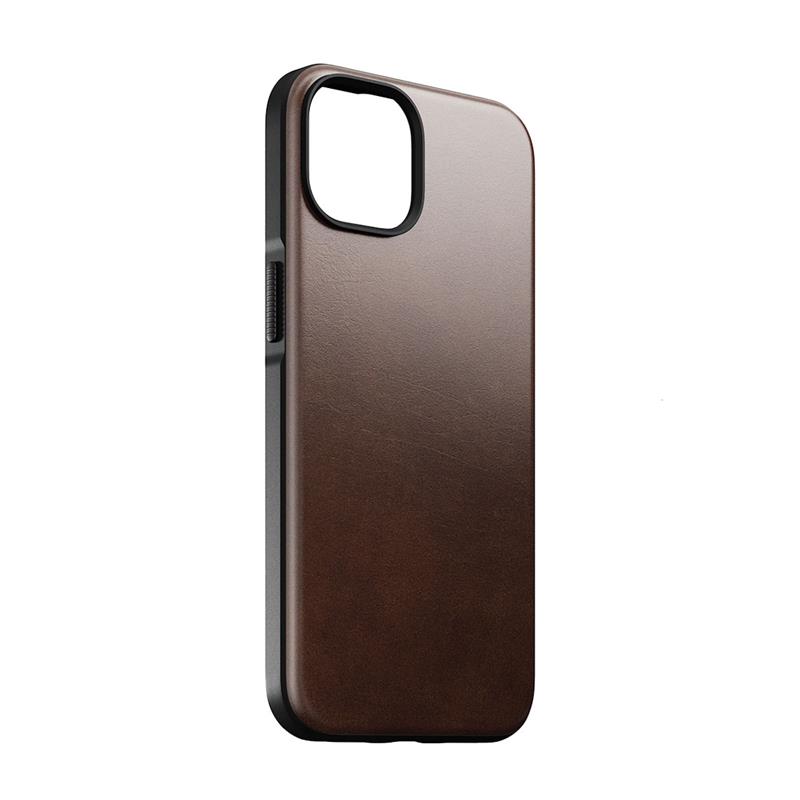 Nomad kryt Modern Leather Case Magsafe Horween pre iPhone 14 - Rustic Brown