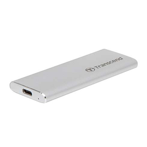 Transcend SSD 250GB ESD260C USB 3.1 Gen 2 - Silver Aluminium