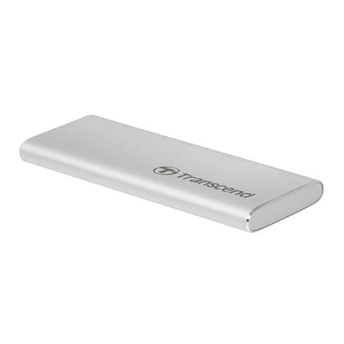 Transcend SSD 500GB ESD260C USB 3.1 Gen 2 - Silver Aluminium