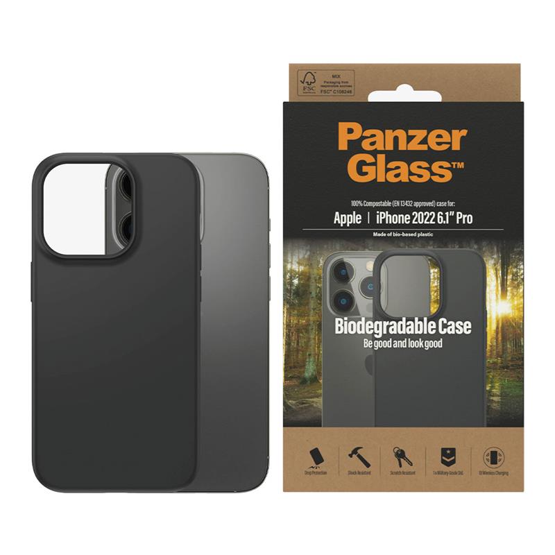 PanzerGlass kryt Biodegradable Case pre iPhone 14 Pro - Black