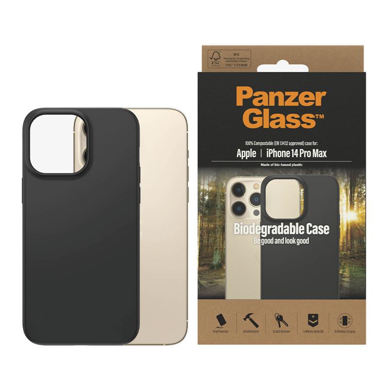 PanzerGlass kryt Biodegradable Case pre iPhone 14 Pro Max - Black