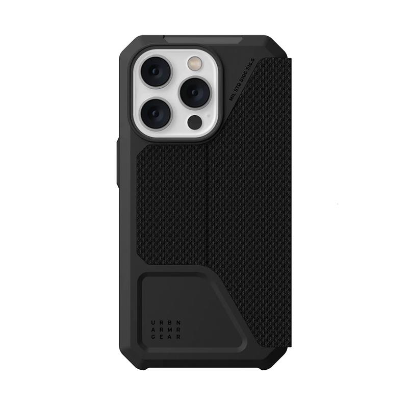 UAG puzdro Metropolis Folio pre iPhone 14 Pro - Kevlar Black