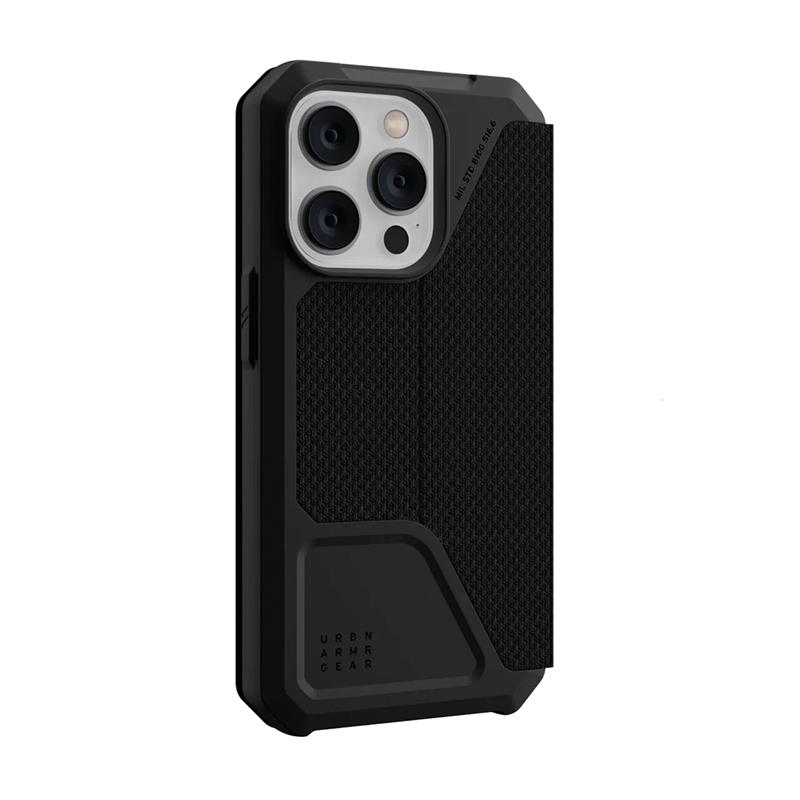 UAG puzdro Metropolis Folio pre iPhone 14 Pro - Kevlar Black
