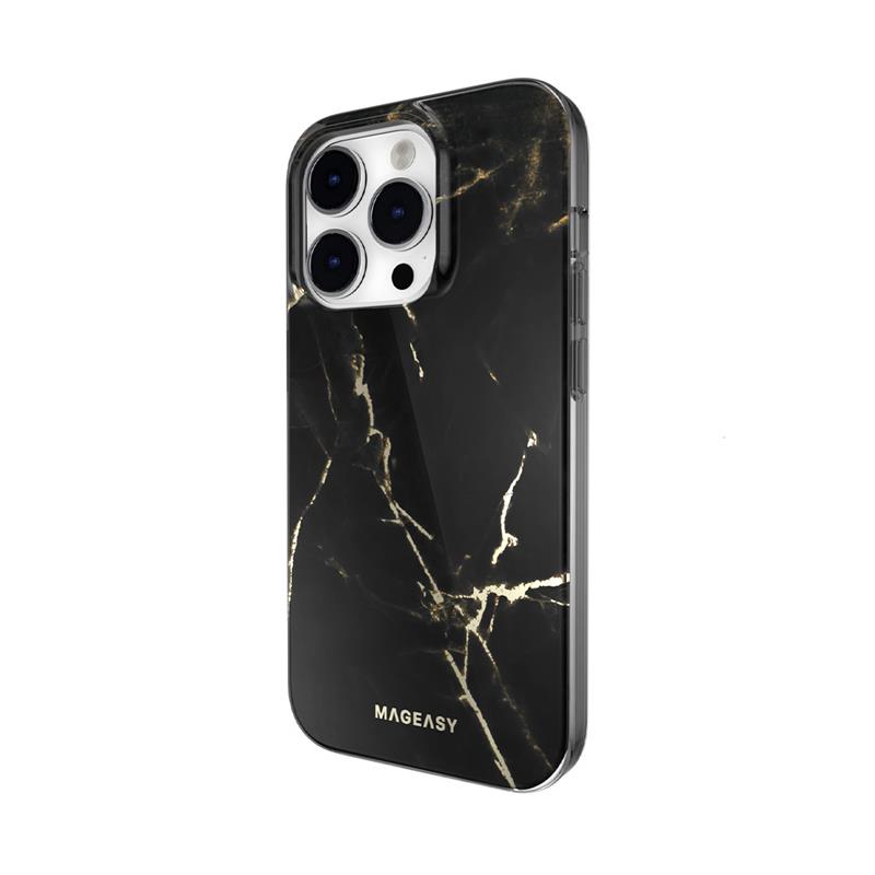 SwitchEasy kryt Marble Case pre iPhone 14 Pro - Pearl Black