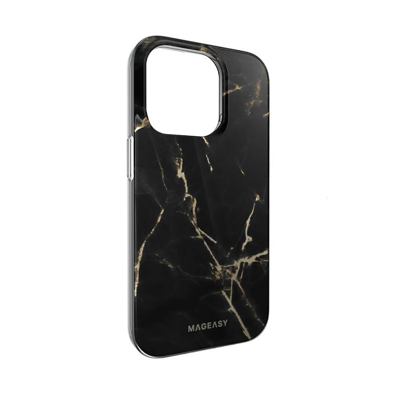 SwitchEasy kryt Marble Case pre iPhone 14 Pro - Pearl Black