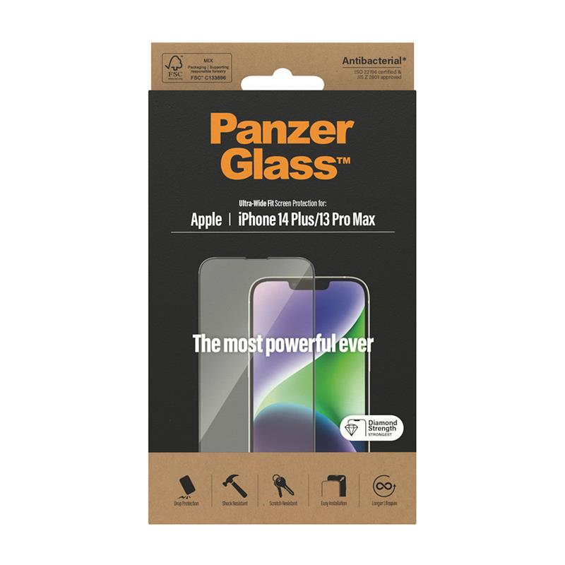 PanzerGlass ochranné sklo UWF AB pre iPhone 14 Plus/13 Pro Max - Black Frame
