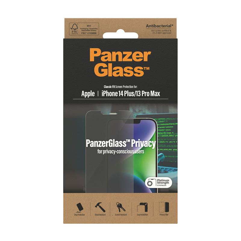 PanzerGlass ochranné sklo Classic Fit Privacy AB pre iPhone 14 Plus - Clear