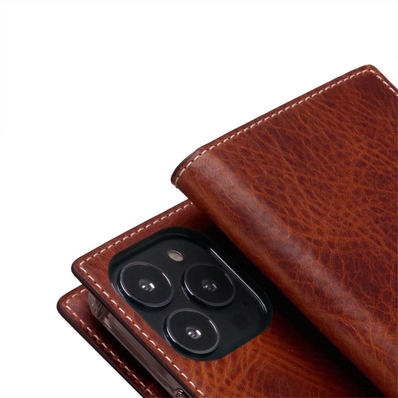 SLG Design puzdro D7 Italian Wax Leather pre iPhone 14 Pro - Brown