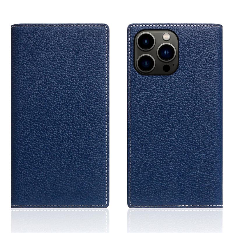 SLG Design puzdro D8 Full Grain Leather pre iPhone 14 Pro - Navy Blue