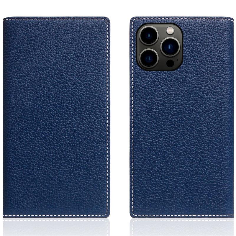 SLG Design puzdro D8 Full Grain Leather pre iPhone 14 Pro Max - Navy Blue