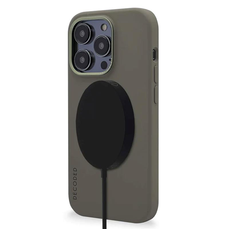 Decoded kryt Silicone Backcover MagSafe pro iPhone 14 Pro Max - Olive