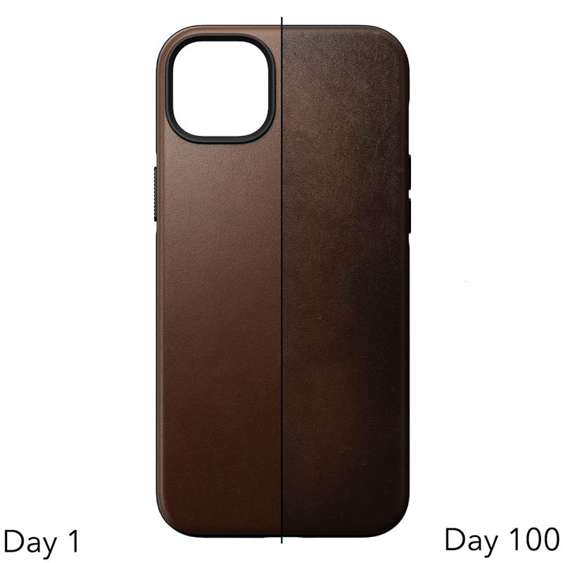 Nomad kryt Modern Leather Case Magsafe pre iPhone 14 Plus - Brown