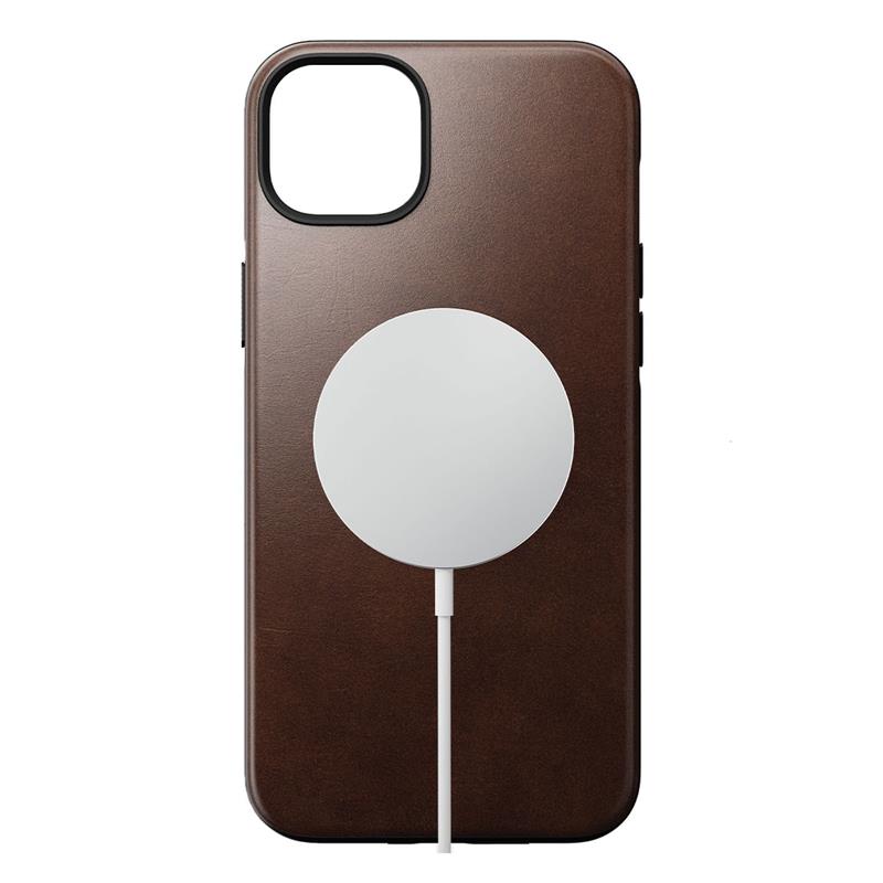 Nomad kryt Modern Leather Case Magsafe Horween pro iPhone 14 Plus-Rustic Brown
