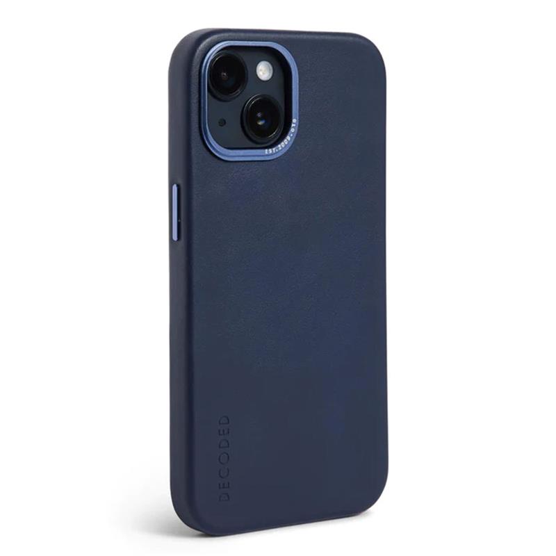 Decoded kryt Leather Backcover MagSafe pro iPhone 14 Plus - Navy