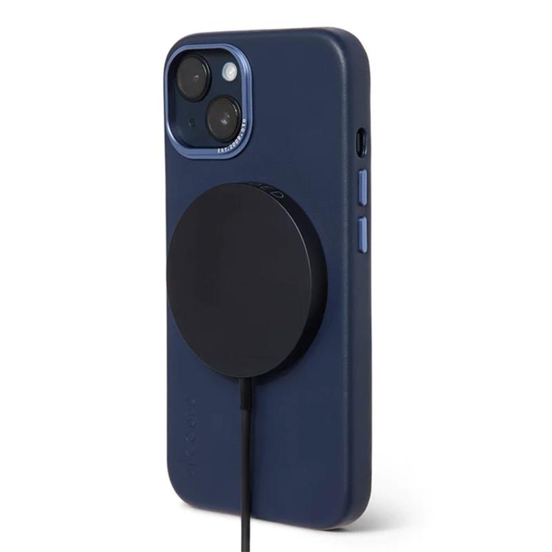 Decoded kryt Leather Backcover MagSafe pro iPhone 14 Plus - Navy