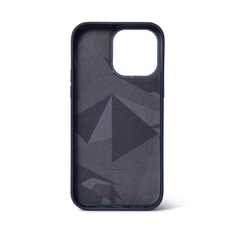 Decoded kryt Leather Backcover MagSafe pre iPhone 14 Pro - Navy