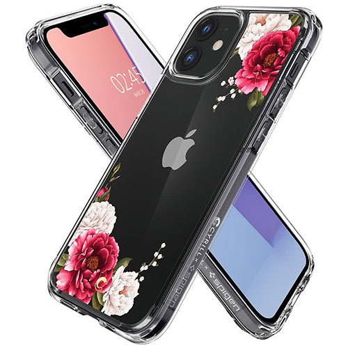 Spigen kryt Cecile pre iPhone 12 mini - Red Floral