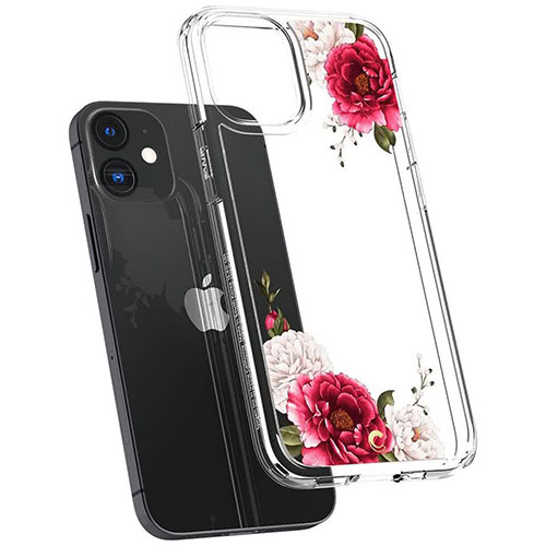 Spigen kryt Cecile pre iPhone 12 mini - Red Floral
