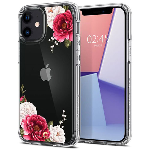 Spigen kryt Cecile pre iPhone 12 mini - Red Floral
