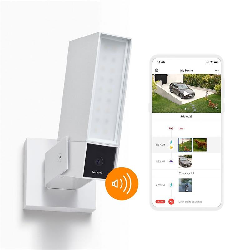 Netatmo Smart Outdoor Camera with Siren - White