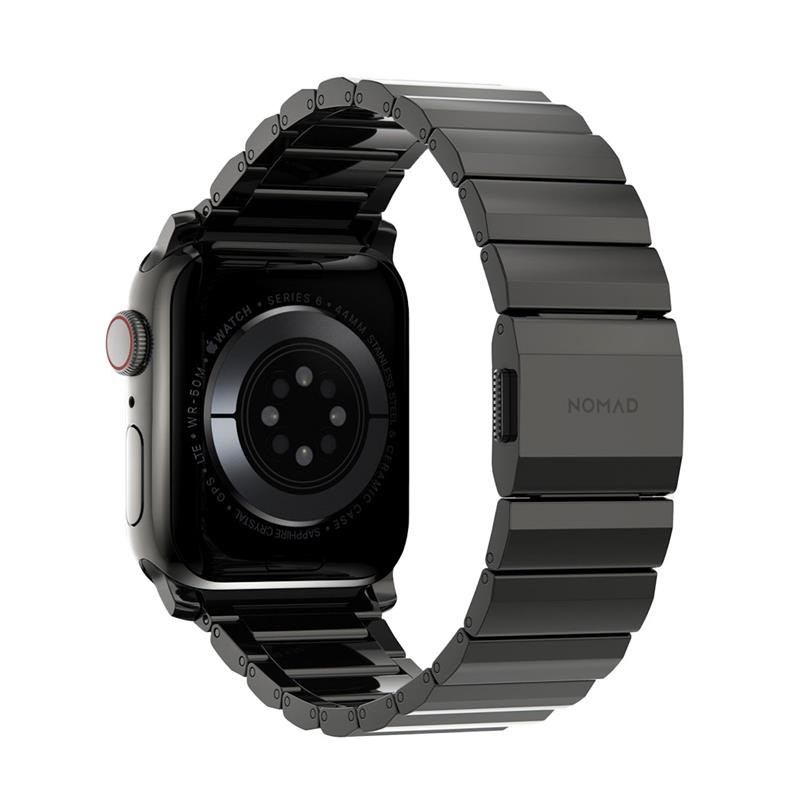 Nomad remienok pre Apple Watch 44-49 mm - Steel Band/Graphite Hardware