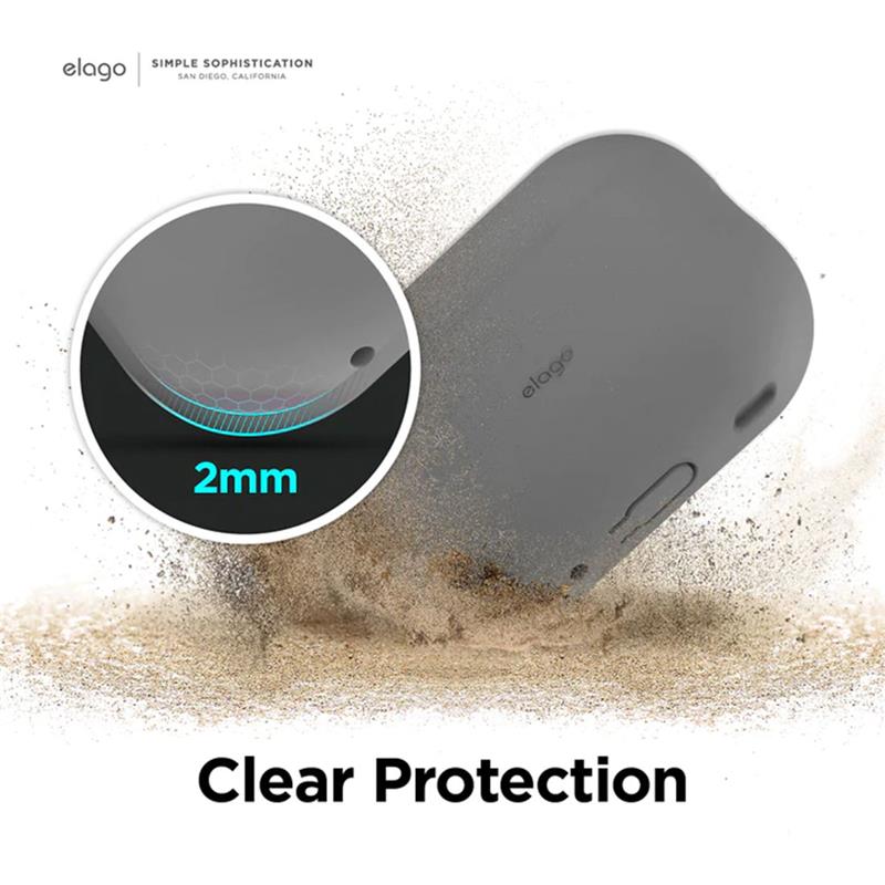 Elago Airpods Pro 2 Silicone Case-Black