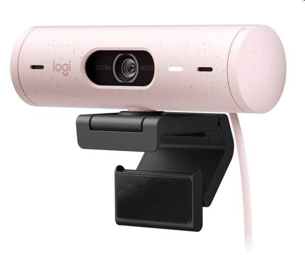 Logitech BRIO 500 - webcam, Full HD - ružová