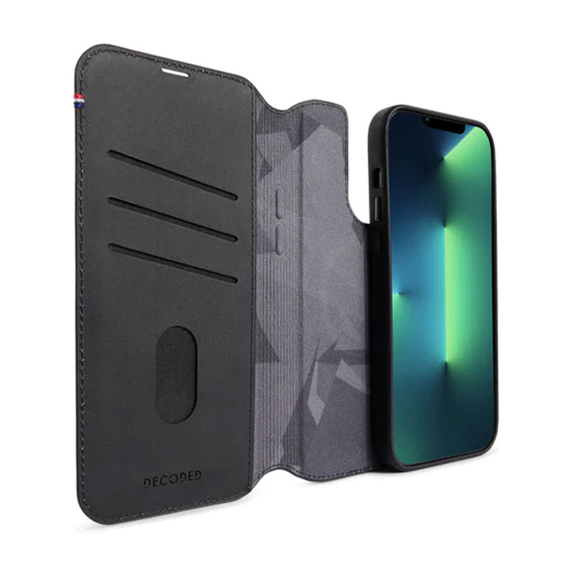 Decoded pouzdro Leather Detachable Wallet MagSafe pro iPhone 14 Pro - Black