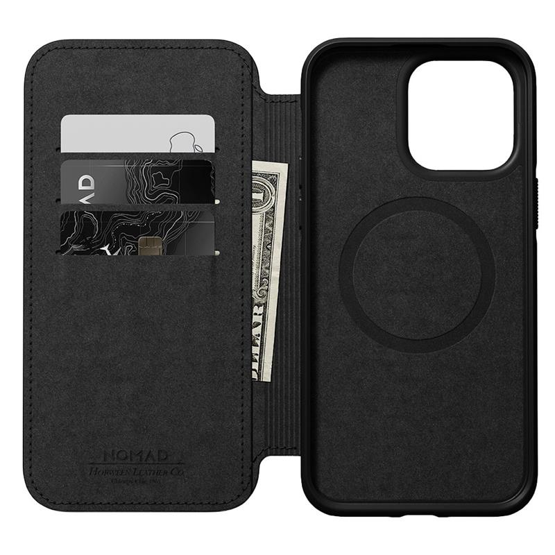 Nomad puzdro Modern Leather Folio Magsafe Horween pre iPhone 14 Pro Max - Black