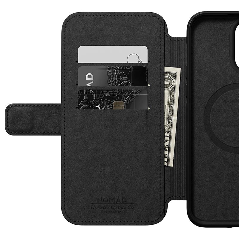 Nomad puzdro Modern Leather Folio Magsafe Horween pre iPhone 14 Pro Max - Black