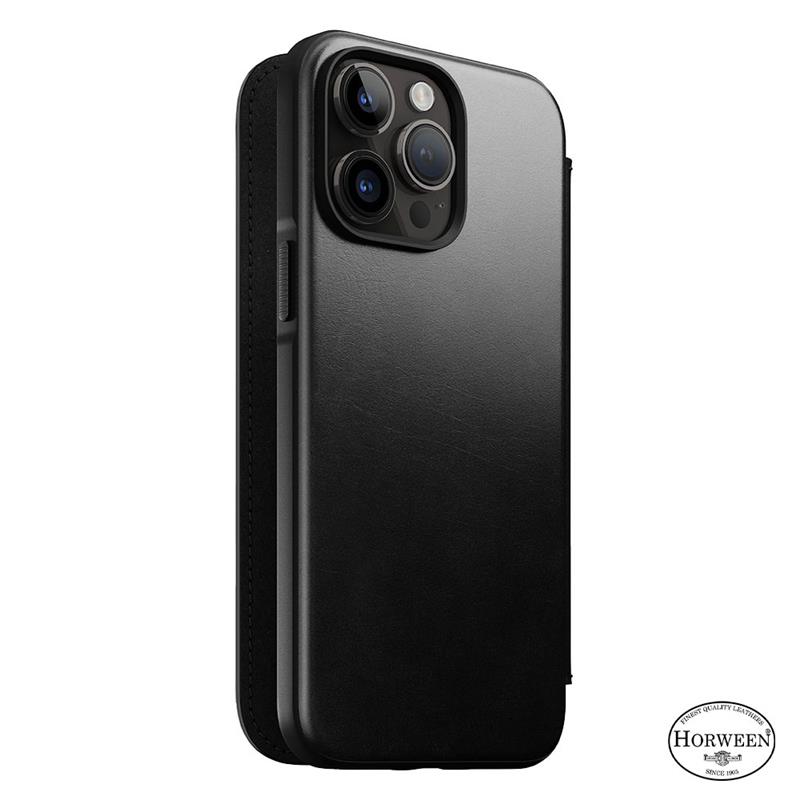 Nomad puzdro Modern Leather Folio Magsafe Horween pre iPhone 14 Pro Max - Black