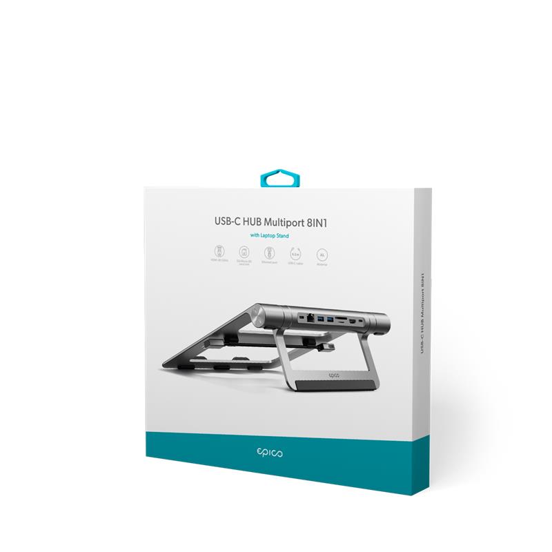 EPICO 8in1 HUB with Macbook Stand