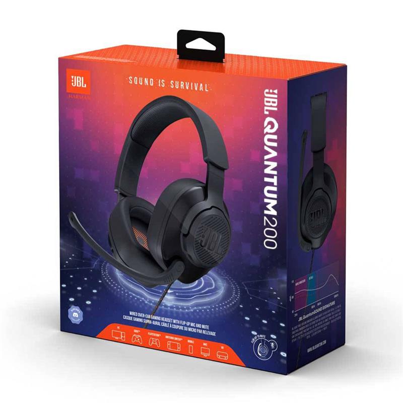 JBL Quantum 200 Black slúchadlá