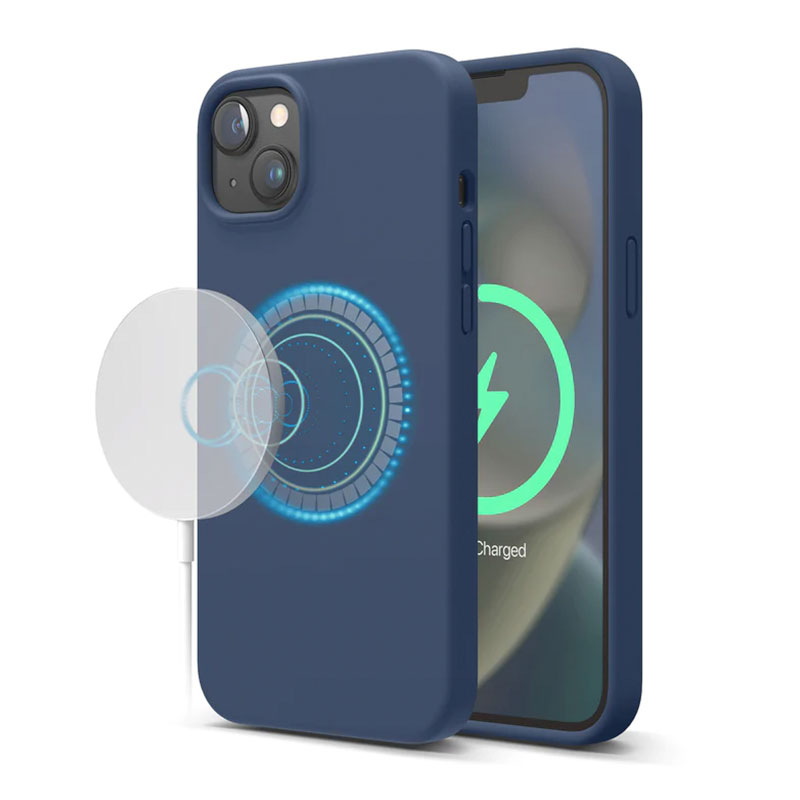 Elago kryt Silicone Case Magsafe pre iPhone 14 Plus - Jean Indigo