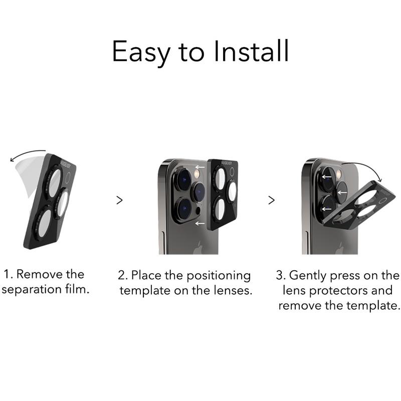 SwitchEasy LenzGuard Sapphire Lens Protector pre iPhone 14/14 Plus - Silver