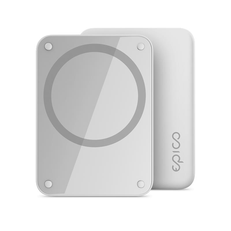 iStores by Epico 4200mAh Magnetic Wireless Power Bank - light grey