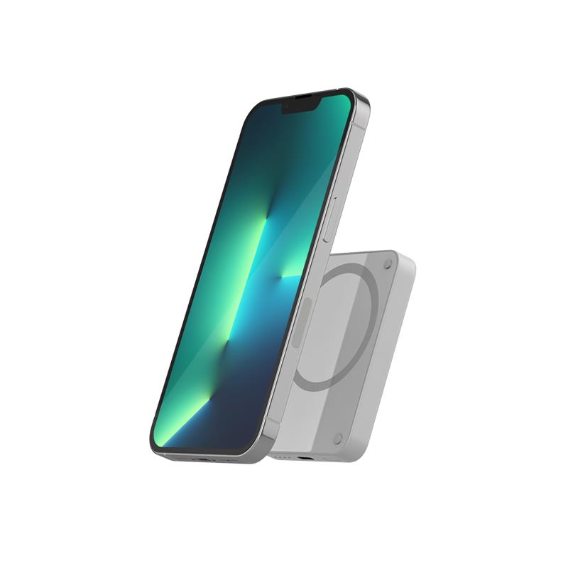 iStores by Epico 4200mAh Magnetic Wireless Power Bank - light grey