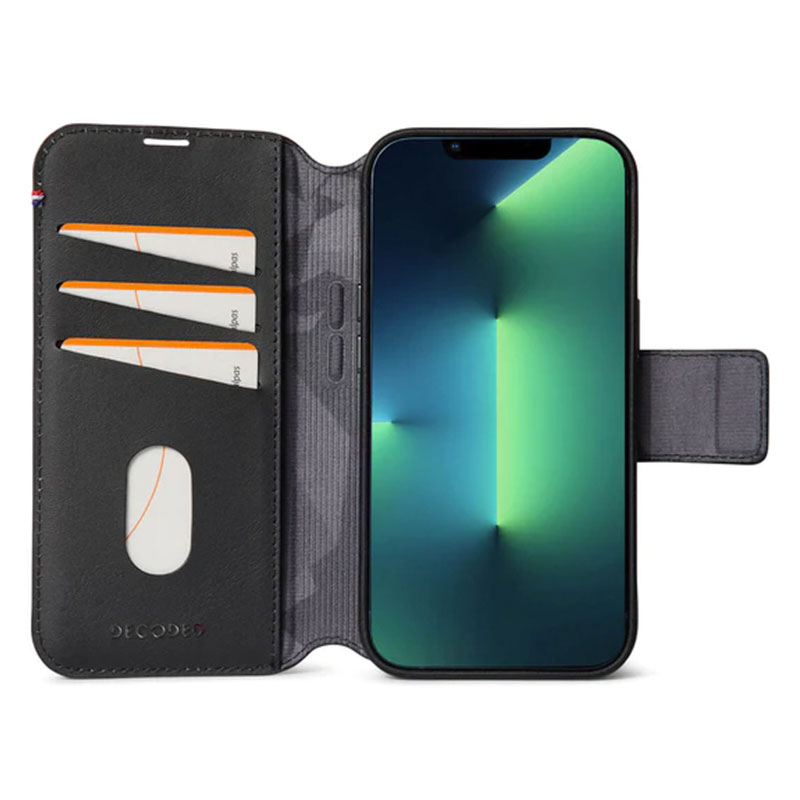 Decoded puzdro Leather Detachable Wallet MagSafe pre iPhone 14 Plus - Black