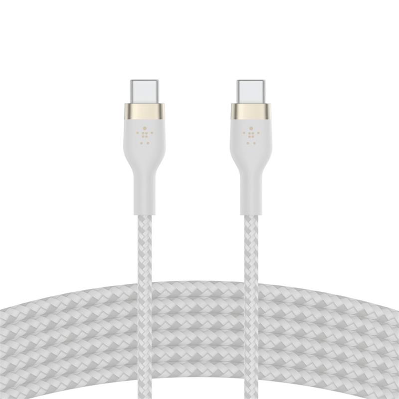 Belkin kábel Boost Charge Pro Flex USB-C to USB-C 3m - White