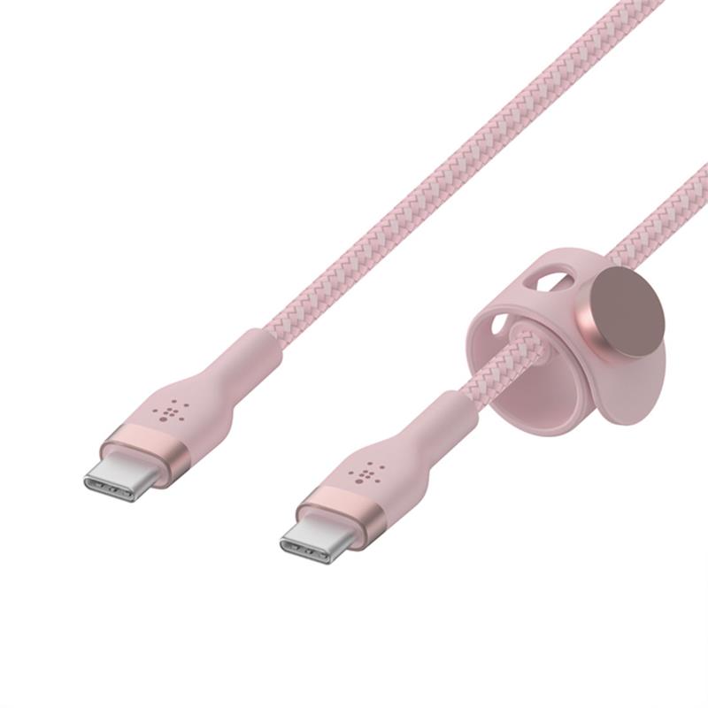 Belkin kábel Boost Charge Pro Flex USB-C to USB-C 3m - Pink