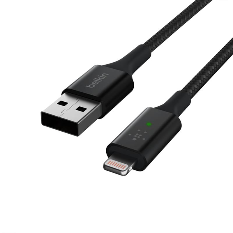 Belkin kábel Boost Charge Smart LED USB-A to Lightning 1.2m - Gray