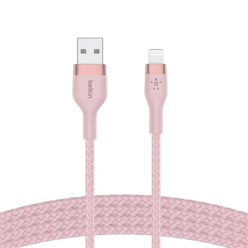 Belkin kábel Boost Charge Pro Flex USB-A to Lightning 1m - Pink