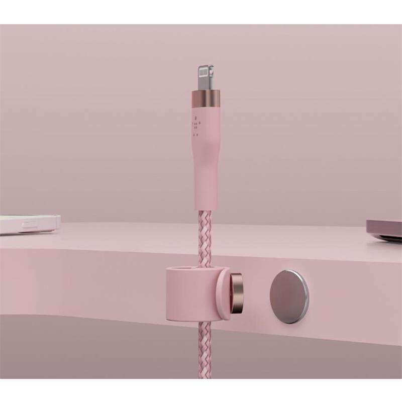 Belkin kábel Boost Charge Pro Flex USB-A to Lightning 3m - Pink